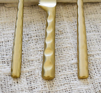 Matte Gold Brass Cutlery Set