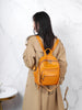 Real leather backpack for women