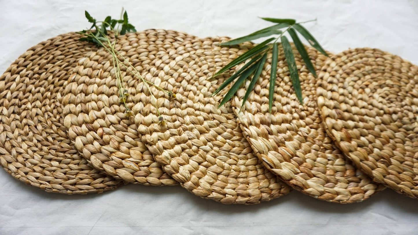 Water hyacinth wicker large placemats