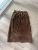 Women’s Genuine Suede Midi Skirt High Waist 1 M