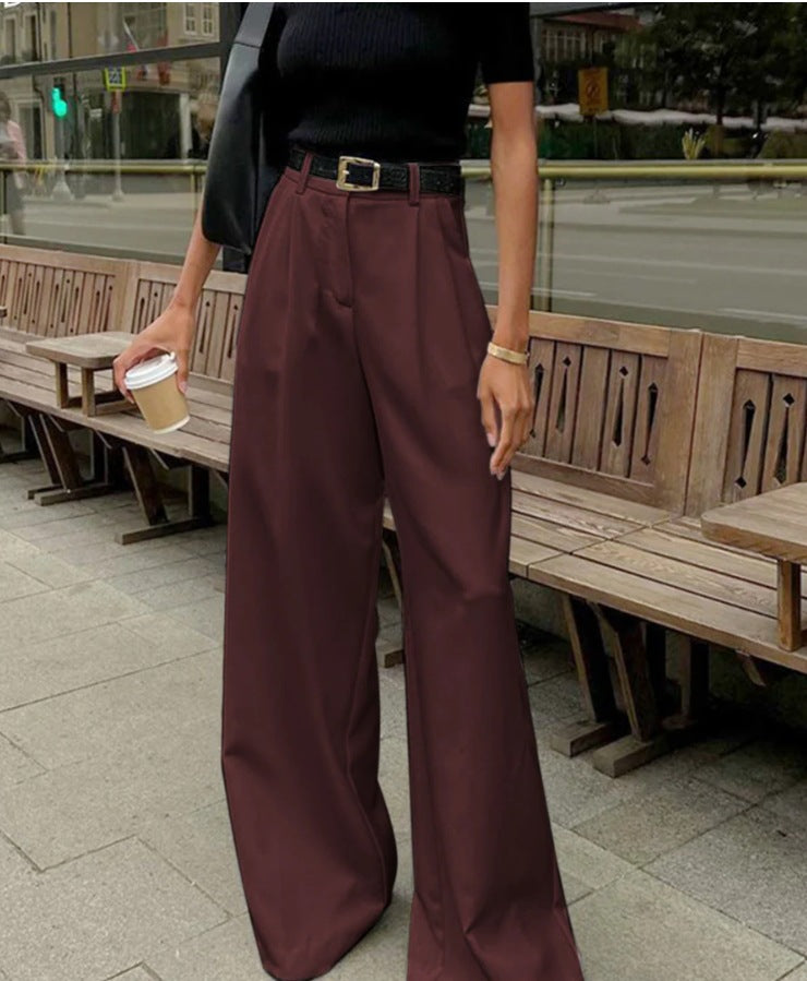 White high waist wide leg commuter pants 4 S