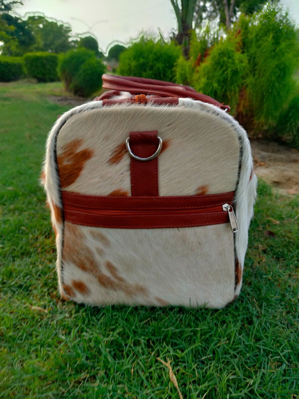 Genuine Cowhide Travel Duffle Bag