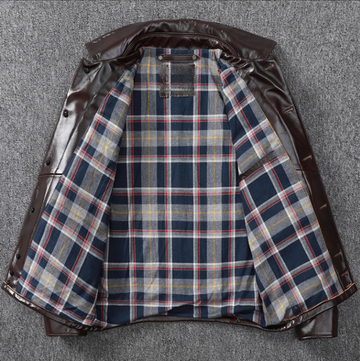 Men’s Genuine Leather Aviator Jacket Wax Finish Flight Style