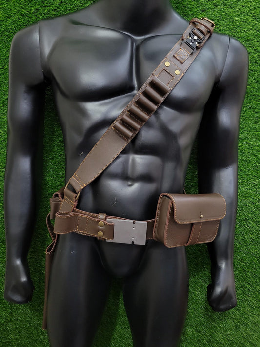 leather shoulder waist belt