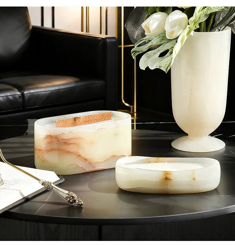 Natural Marble Aromatherapy Candle Cup