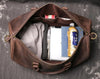 large genuine leather duffle bag