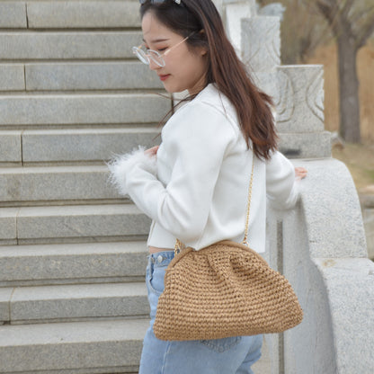 woven summer women crossbody purse bag