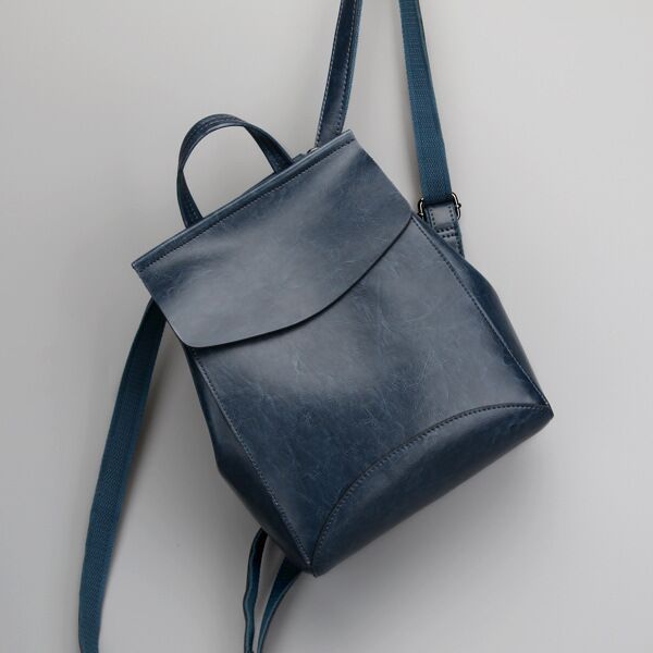 Genuine Leather Backpack Brown for Women
