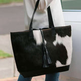 Black White Hair On Cowhide Bag