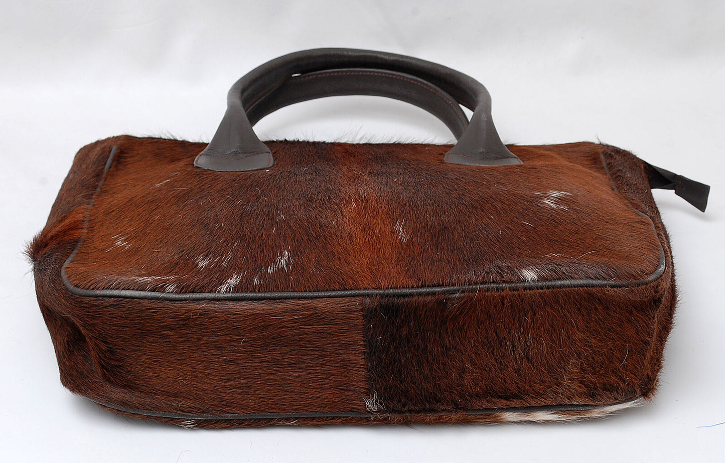 Dark Brown Cowhide Ladies Shoulder Purse