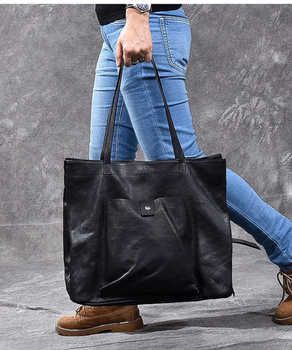 Leather Tote Work and Travel Bag
