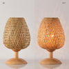 Bamboo Rattan Table Lamp for Bedroom & Side Table
