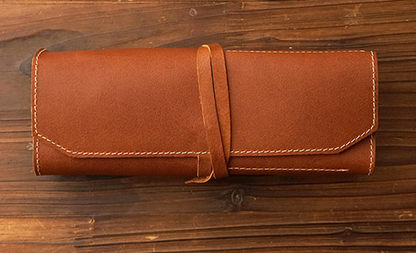 Leather pencil roll for artists