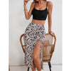 Ruched split thigh maxi dress