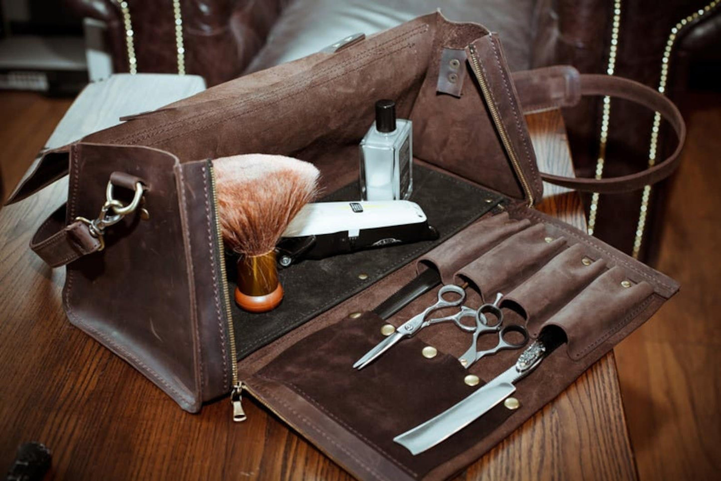 Genuine Leather Tool Knife Bag