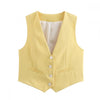 v neck sleeveless lazer vest women's