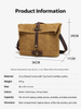 Canvas Messenger Bag with Waxed Finish and Top-Grain Cowhide Leather