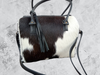 Black White Cowhide Shoulder Purse