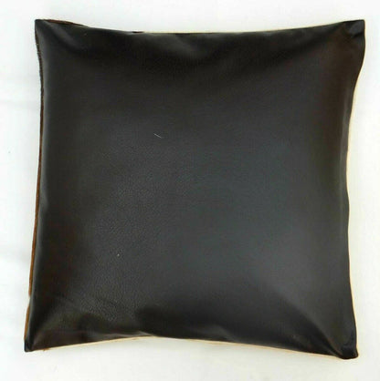 Natural Cowhide Pillow Cover Brown White