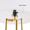 Boho Floor Lamp with Faux Marble Shelves for Living Room