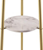 Boho Floor Lamp with Faux Marble Shelves for Living Room