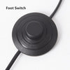 Black Arc Floor Lamp with Tray Table, Wireless Charging & Marble Base