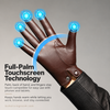 Men’s Leather Driving Gloves in Sheepskin with Perforated Touchscreen Design