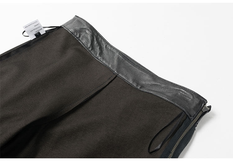 Women’s Flared Leather Pants High Waisted Cropped