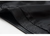 Women Leather Shorts High Waist Wide Leg Pleated Lace-Up