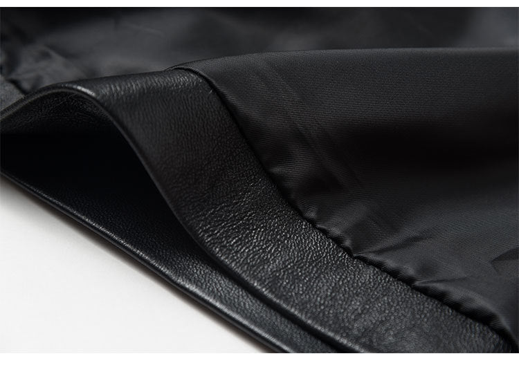 Women Leather Shorts High Waist Wide Leg Pleated Lace-Up