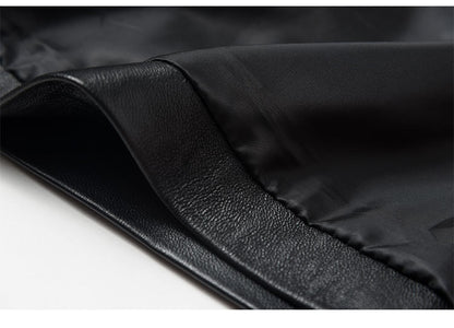 Women Leather Shorts High Waist Wide Leg Pleated Lace-Up