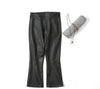 Women’s Flared Leather Pants High Waisted Cropped