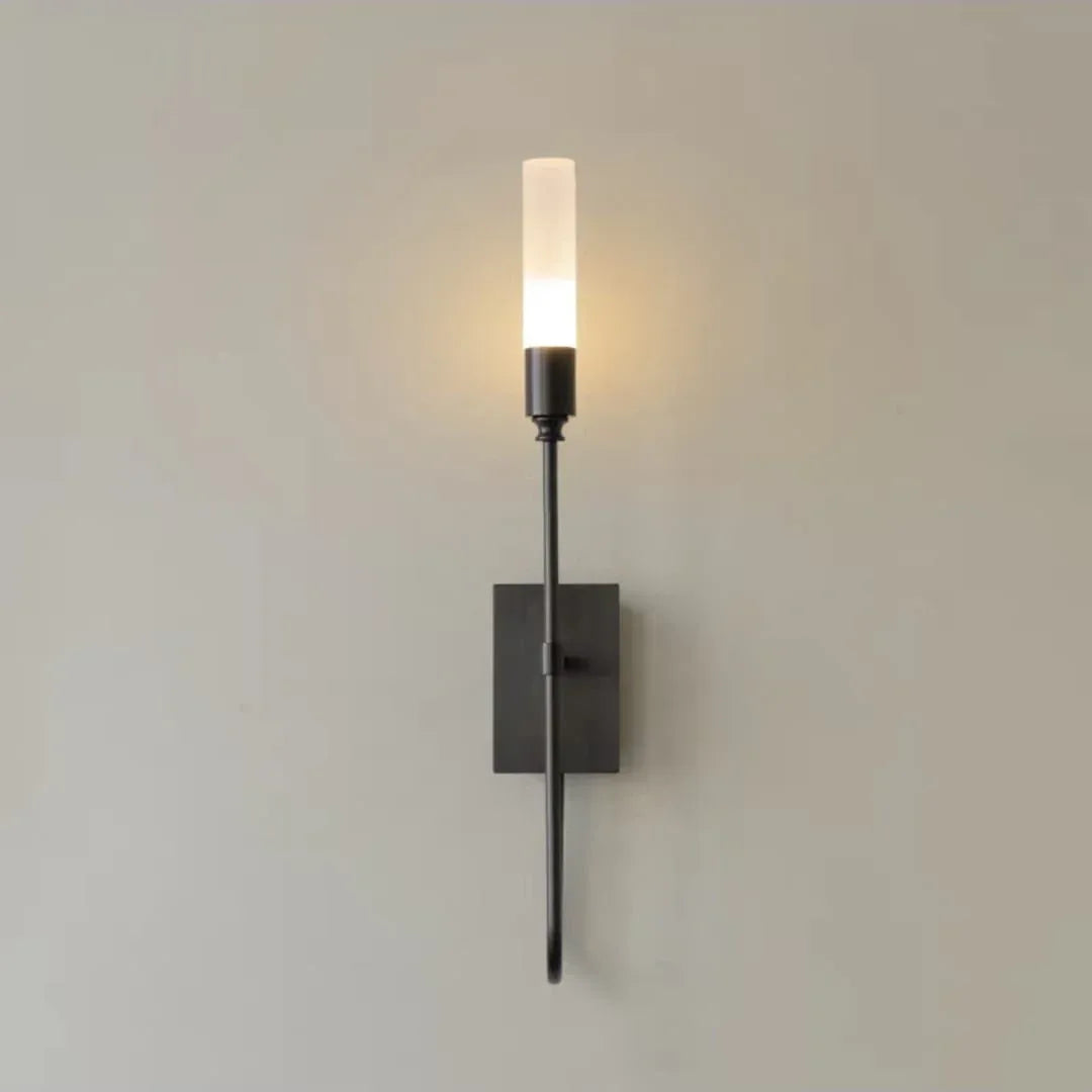 Modern Brass Wall Sconce Minimalist Copper Wall Lamp Small D10 X H56Cms Copper Black