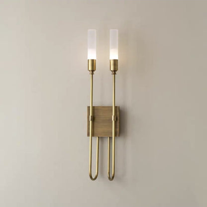 French Style Double Head Brass Wall Sconce Light