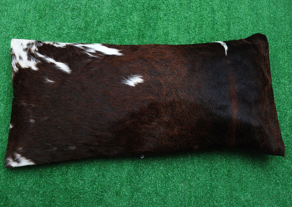 Black Brown Cowhide Lumber Pillow Cover