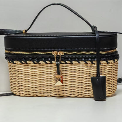 Woven Wicker Rattan Handbag