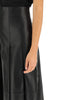 Genuine leather long skirt women