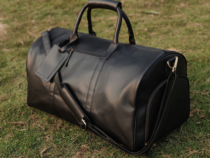 Genuine leather holdall luggage bag