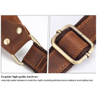 Retro genuine cowhide leather waist fanny bag