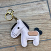 Leather horse keychain cute pony bag charm gift accessory 5