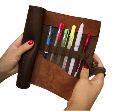 Luxury Real leather pen case