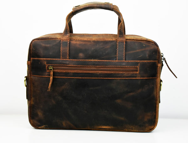 real genuine leather laptop office bag