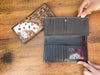 Hand Tooled Embossed Leather Clutch Purse
