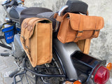 Leather Motorbike Saddlebags Saddle Panniers
