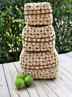 Set of Balinese Baskets Cowrie Shells Baskets