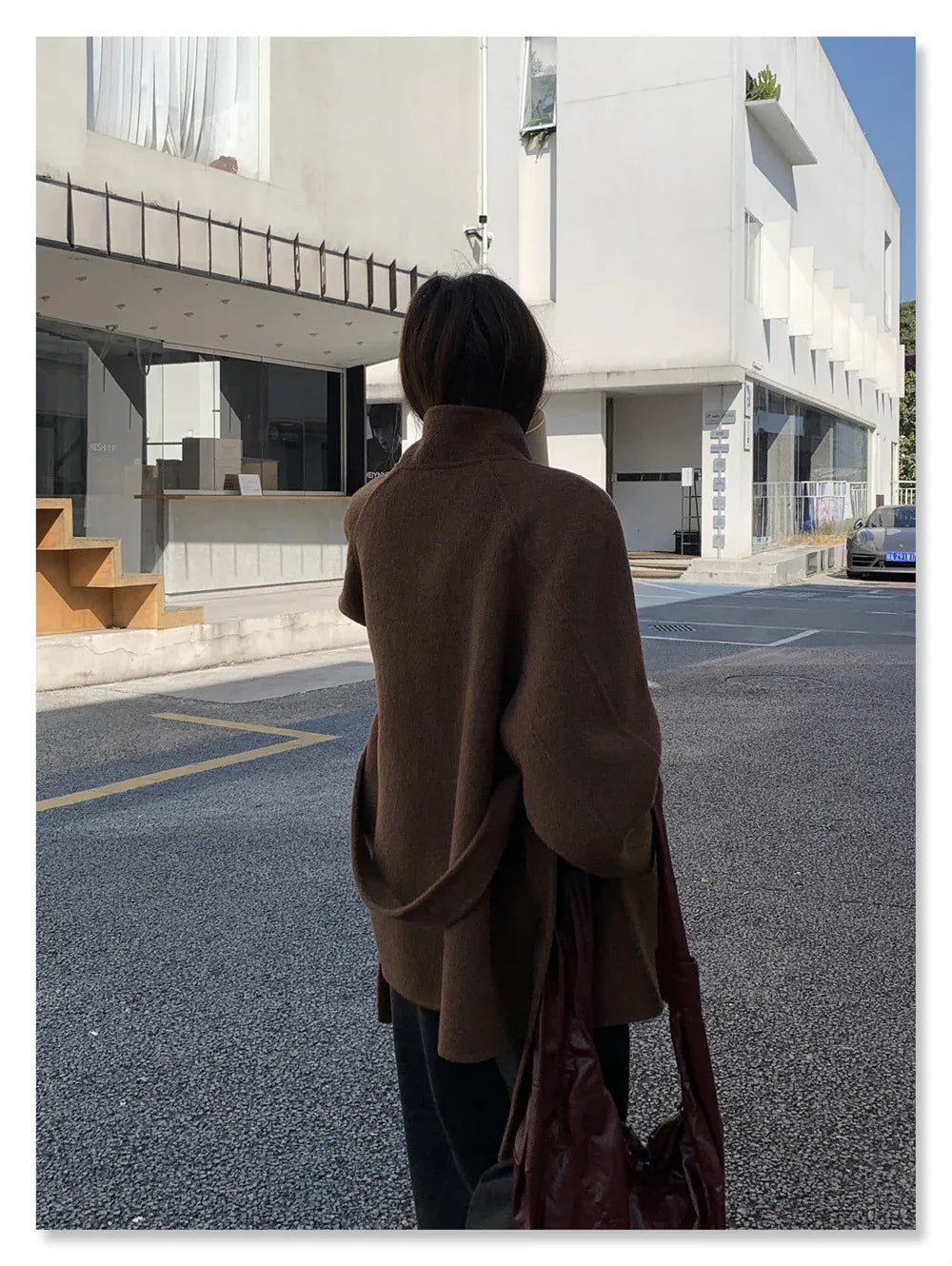 Women’s Maillard Stand-Collar Wool Coat