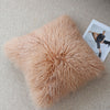 Genuine Sheepskin Pillow Cover with Curly Wool for Sofa Decor