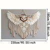 Bohemian Hand-Woven Owl Tapestry Macrame Wall Art