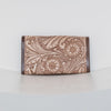 Engraved Tooled Leather Women's Wallet