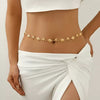 Women’s Gold Starfish Waist Chain with Turquoise Colored Beads
